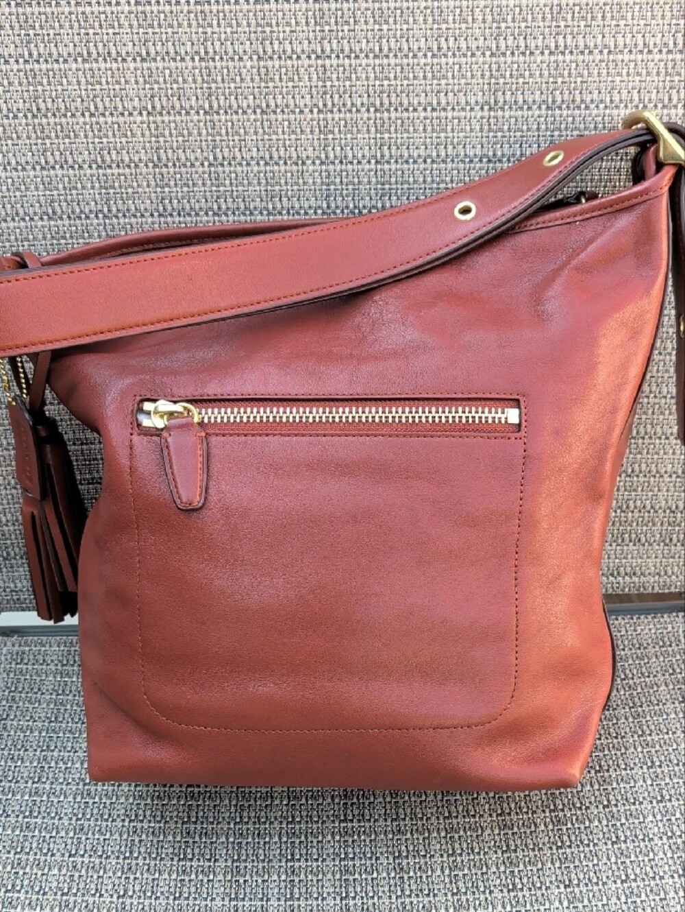 Coach Vintage Legacy Duffle Shoulder Bag Cognac (19889) EUC - Picture 4 of 12